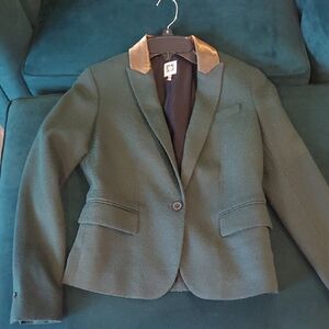 Elegant Green Jacket with Gold Accents